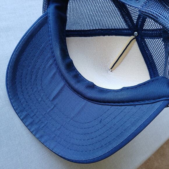 Vintage DA Trucker Hat baseball cap OSFA navy snapback breathable mesh - Picture 2 of 6